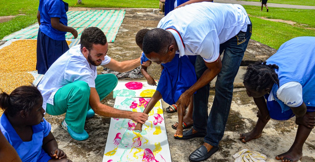 Volunteers at Day Centre for Mental Disorders in Dompoase