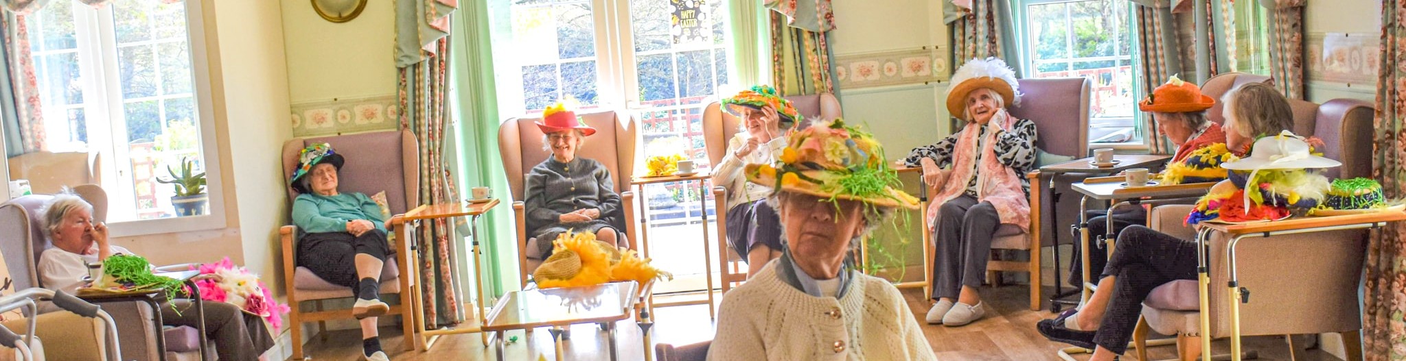 Easter Bonnets at Footherley Hall care home