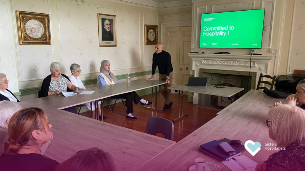 Joan Uribe visiting Sisters Hospitallers centre in the UK