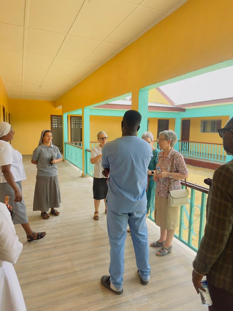 Sisters Hospitallers meeting staff to review the Substance Use Disorder programme in Monrovia.