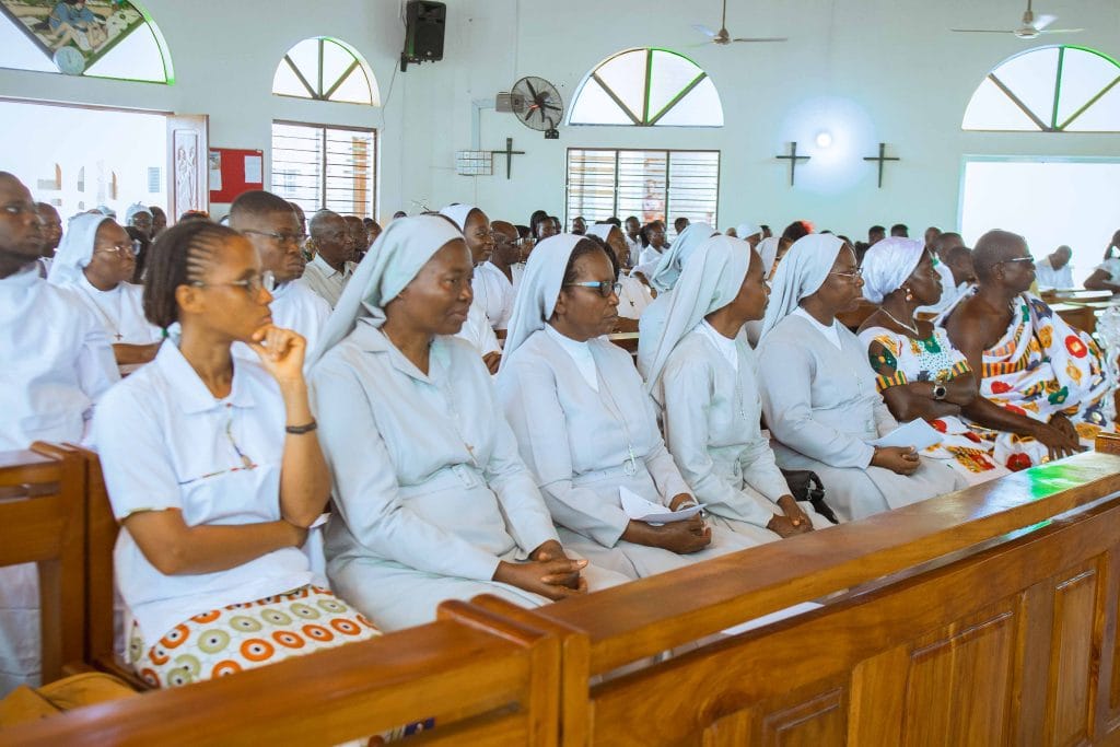 Hospitaller Sisters and members of the congregation gathered for Sr Monica Andoh’s perpetual profession